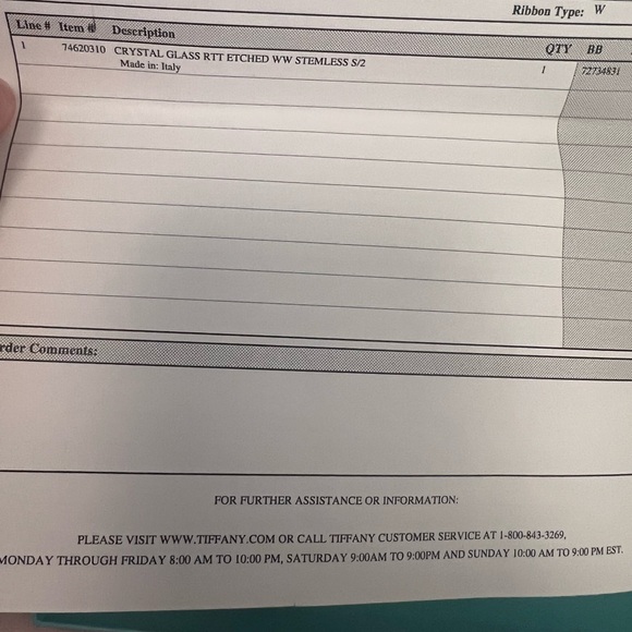 TIFFANY & CO.
NEW Etched Stemless White Wine Glass
in Crystal Glass, Set of Two - Picture 7 of 7